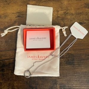 NWT w/ box James Avery Charm Holder Necklace Silver